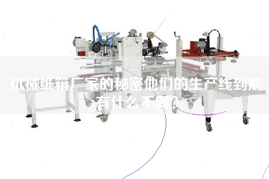 機械紙箱廠(chǎng)家的秘密他們的生產(chǎn)線(xiàn)到底有什么不同？